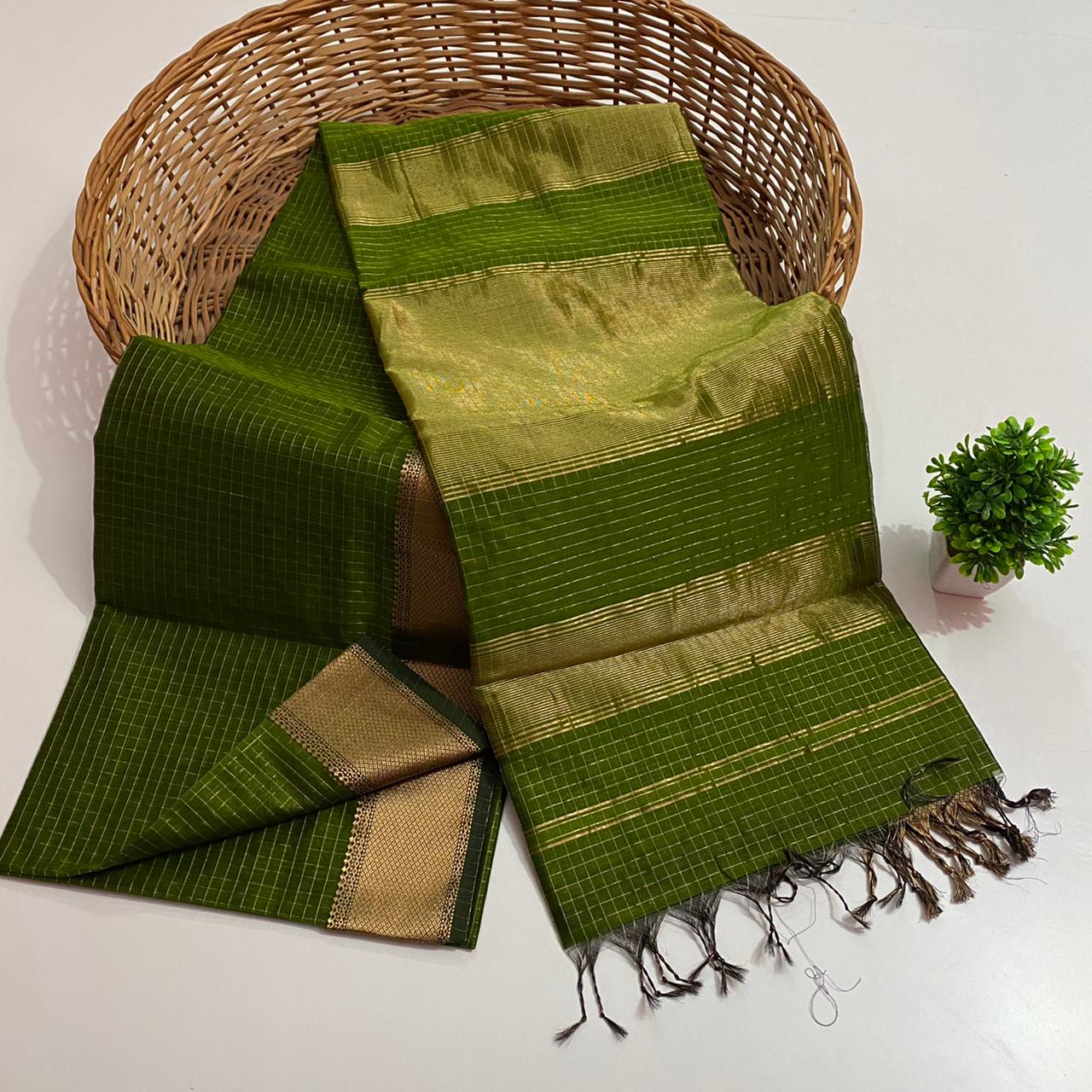 Maheshwari Checked Saree