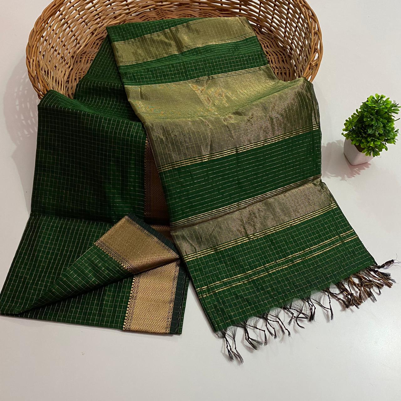 Maheshwari Checked Saree