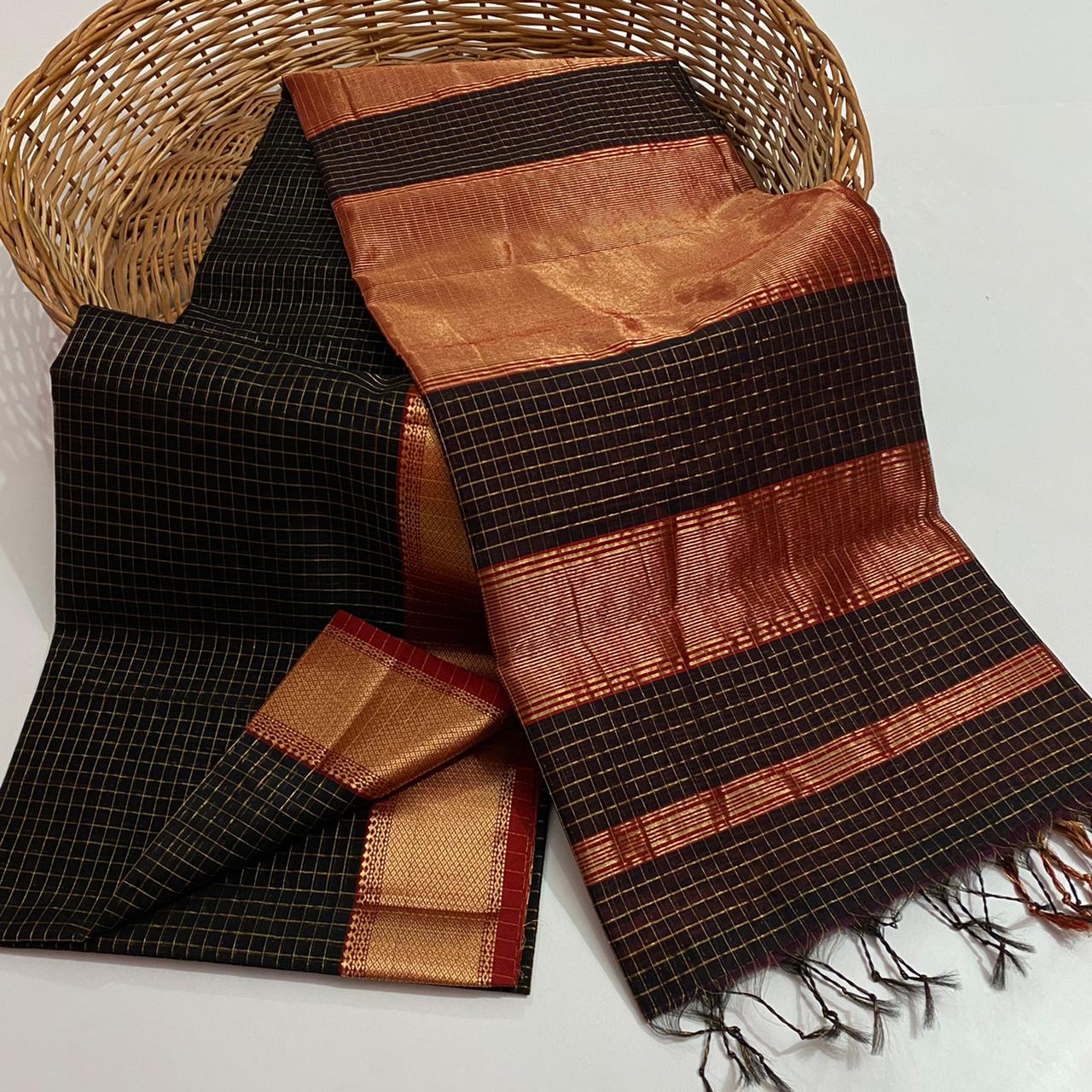 Maheshwari Checked Saree