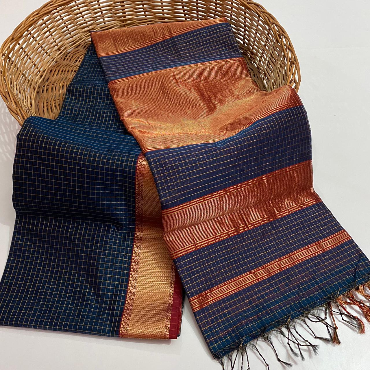 Maheshwari Checked Saree
