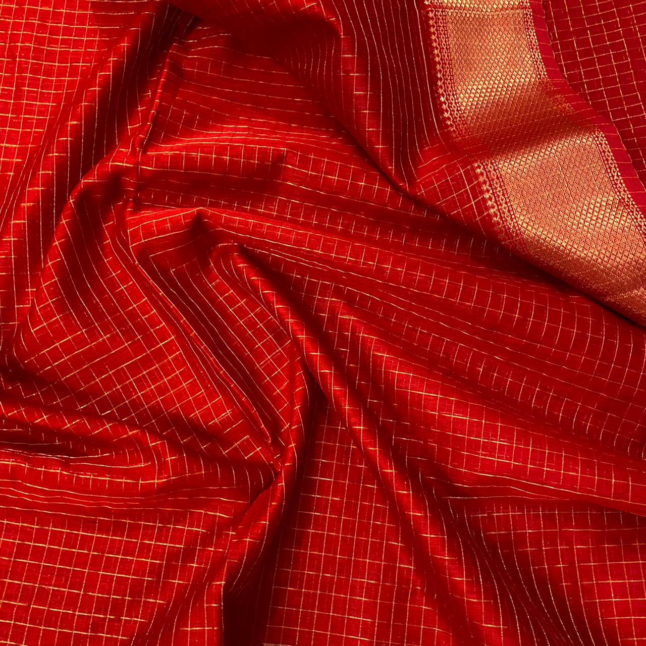 Maheshwari Checked Saree