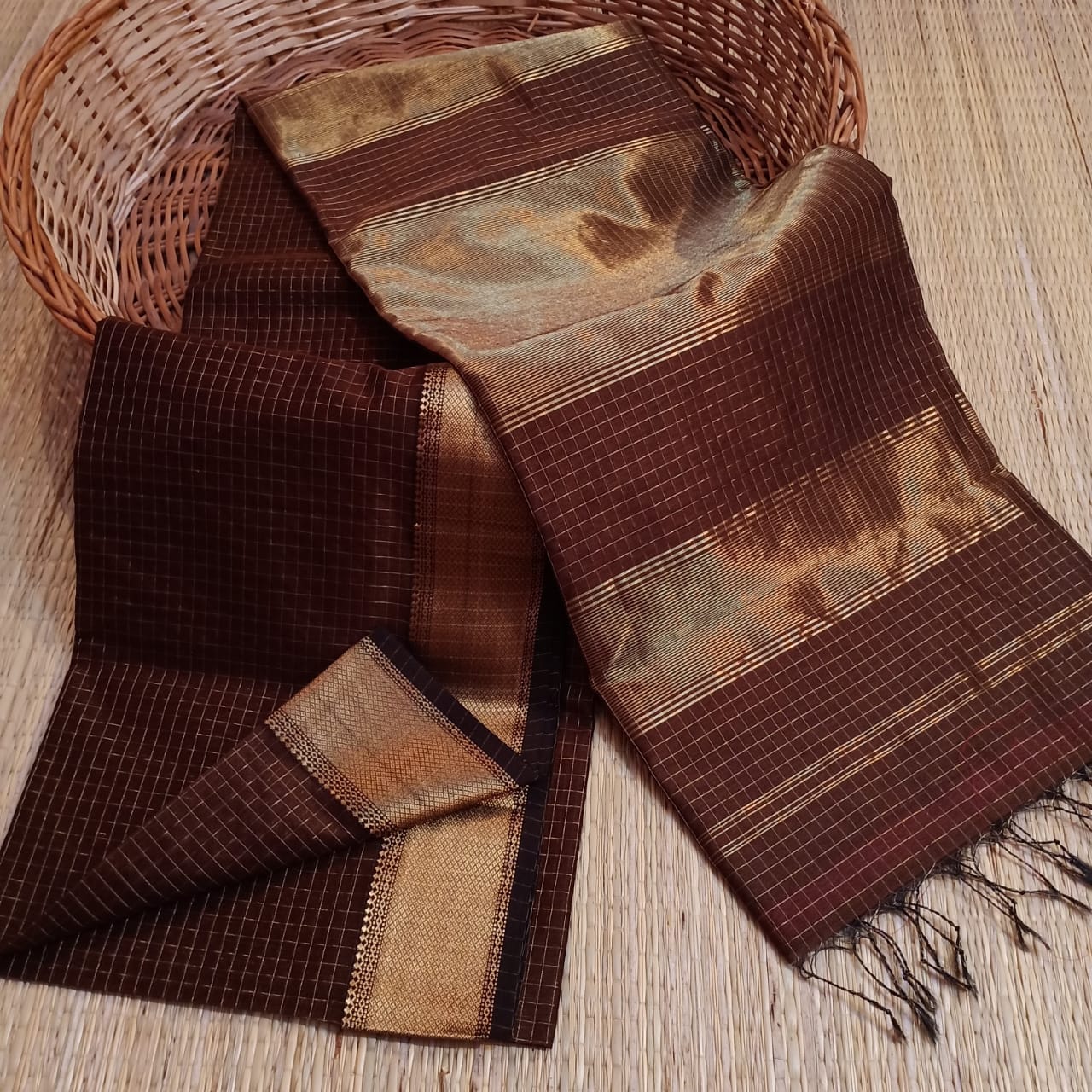 Maheshwari Checked Saree