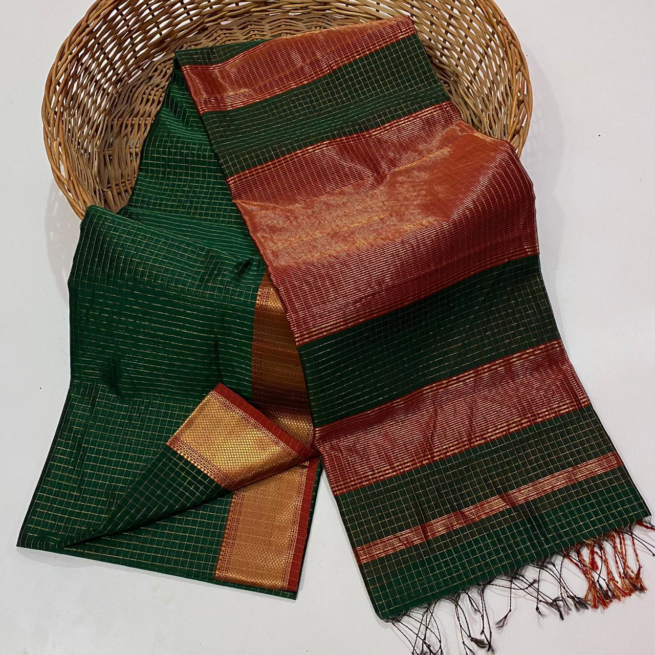 Maheshwari Checked Saree