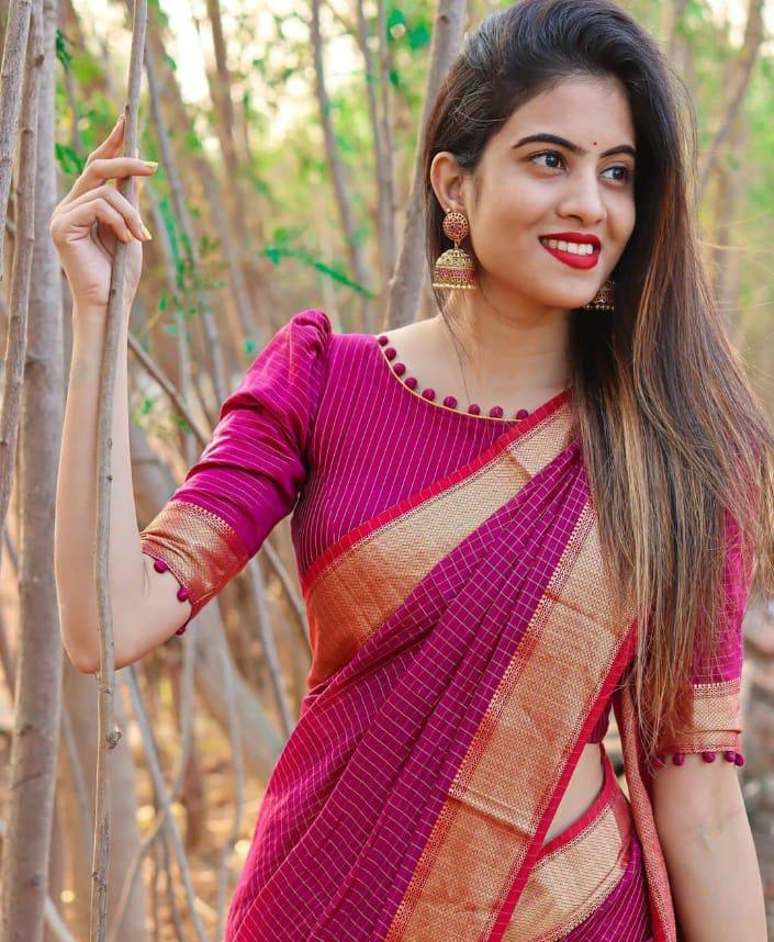 Maheshwari Checked Saree