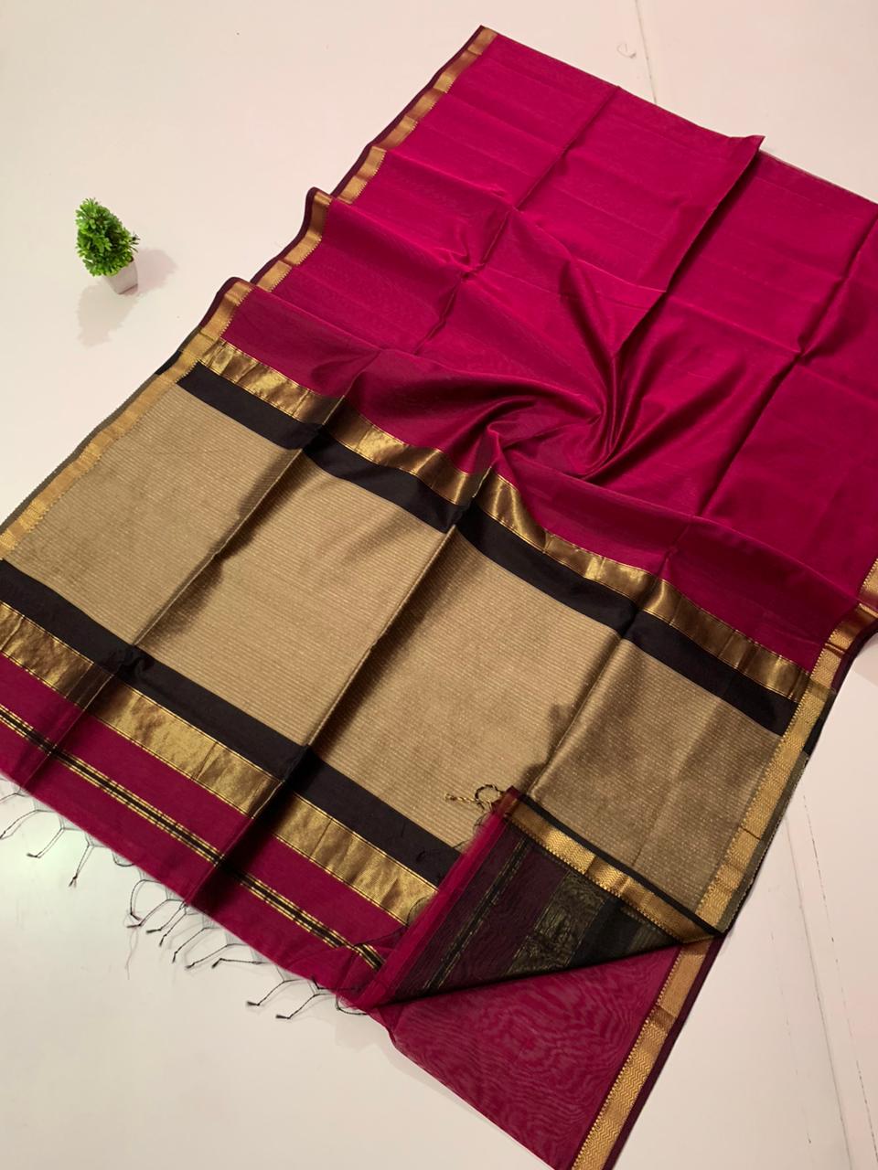 Maheshwari Handloom Silk Cotton Saree