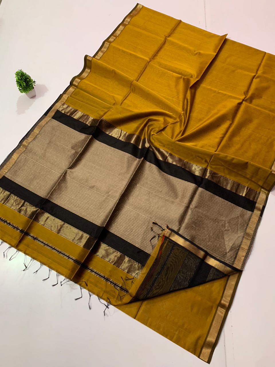 Maheshwari Handloom Silk Cotton Saree