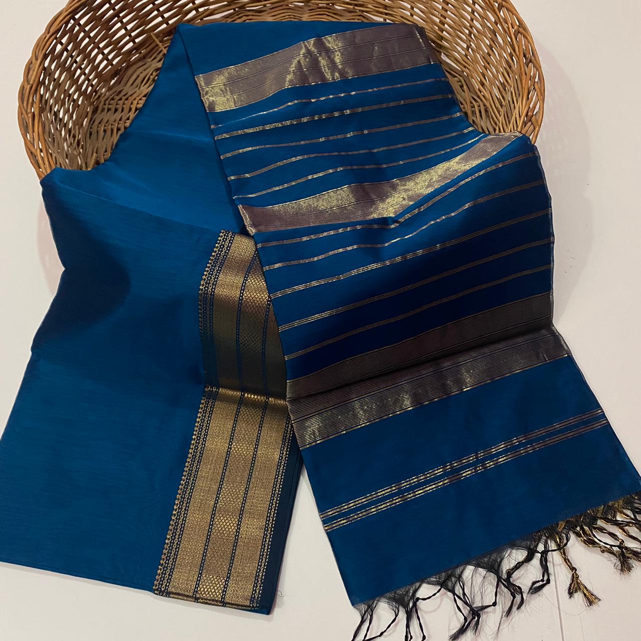 Maheshwari Handwoven Silk Cotton Saree