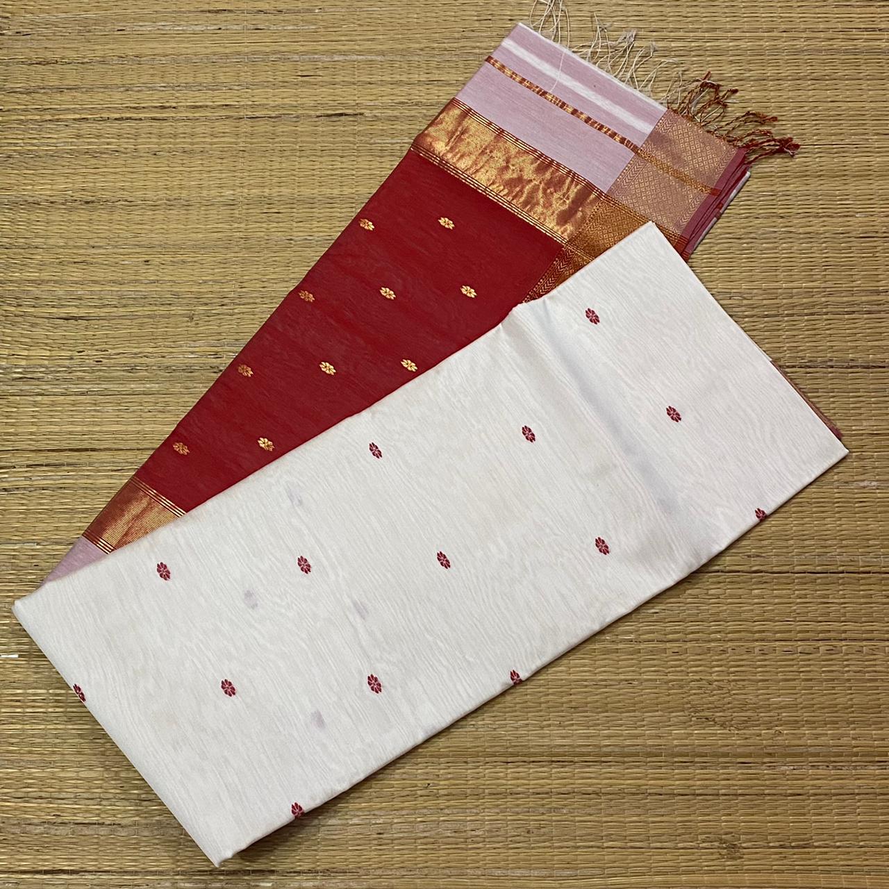 Maheshwari Silk Cotton Butta Saree