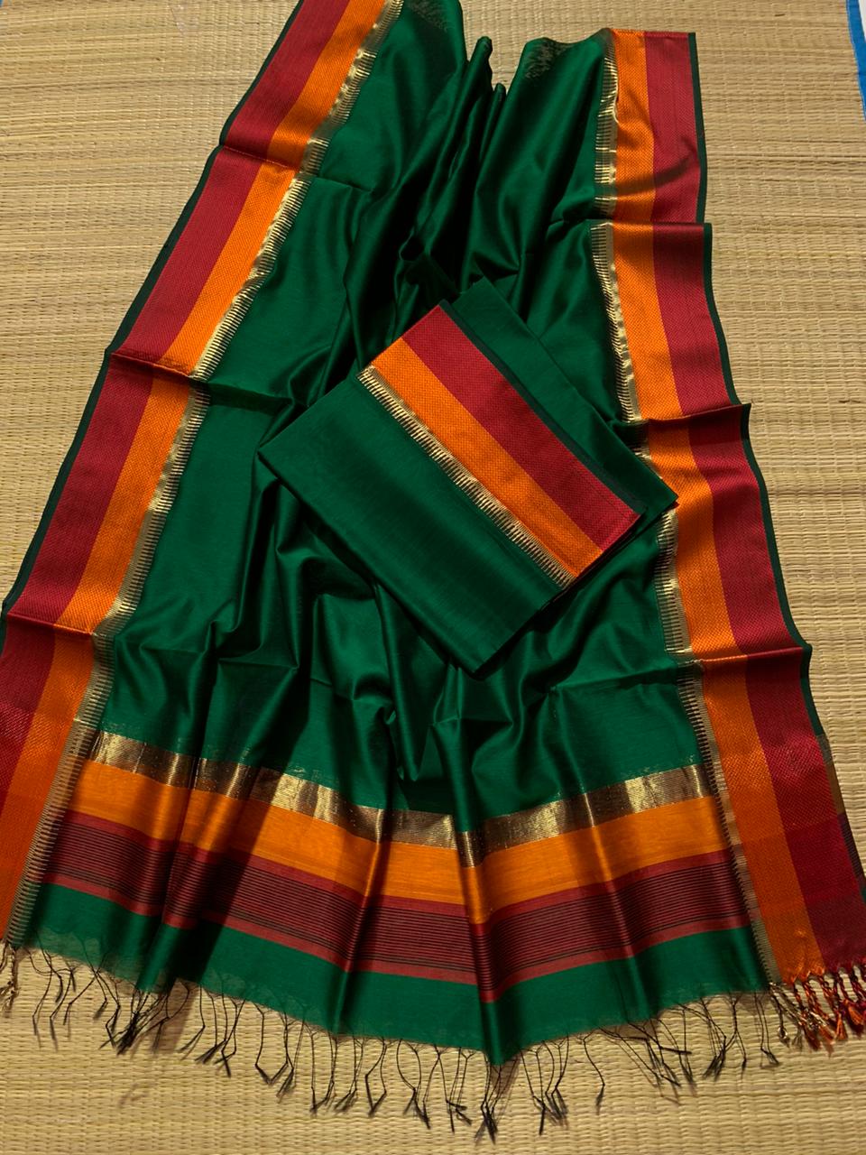 Maheshwari silk cotton dress material