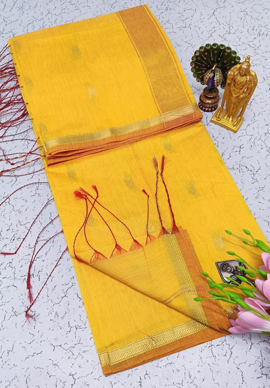 Maheswari-style Silk Cotton Saree
