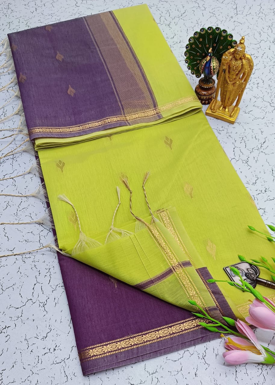 Maheswari-style Silk Cotton Saree