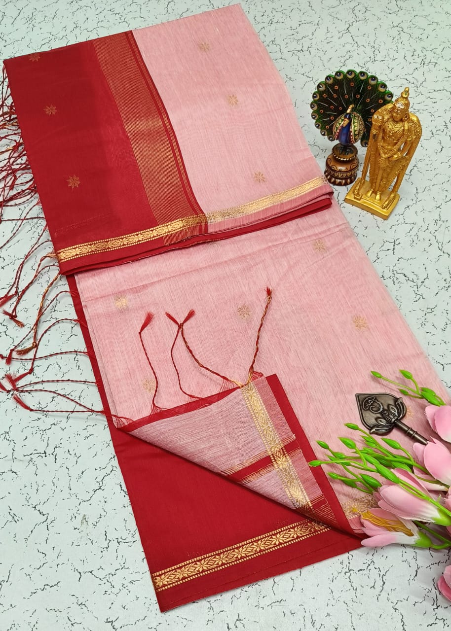 Maheswari-style Silk Cotton Saree
