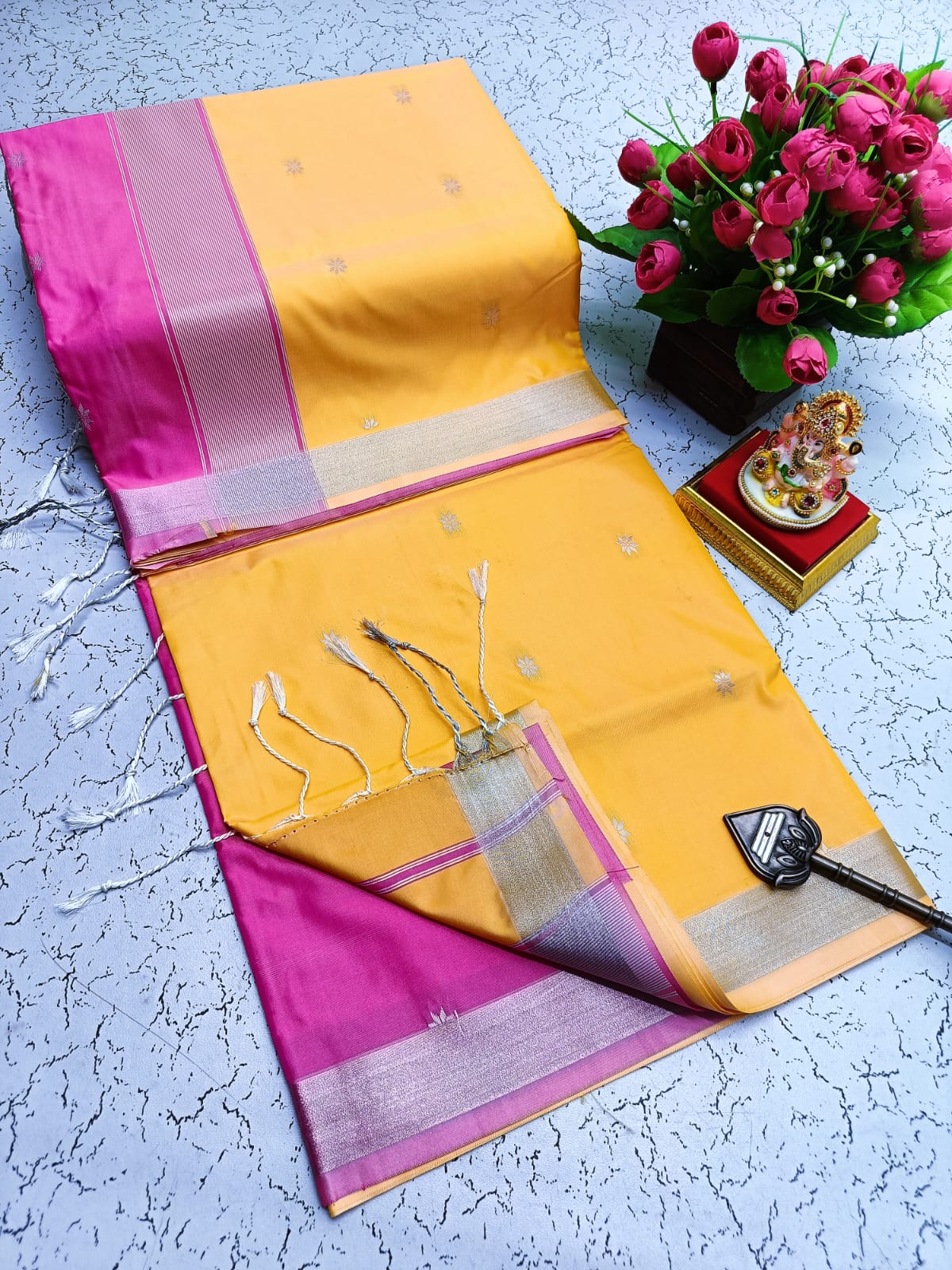 Maheswari Style Soft Silk Saree