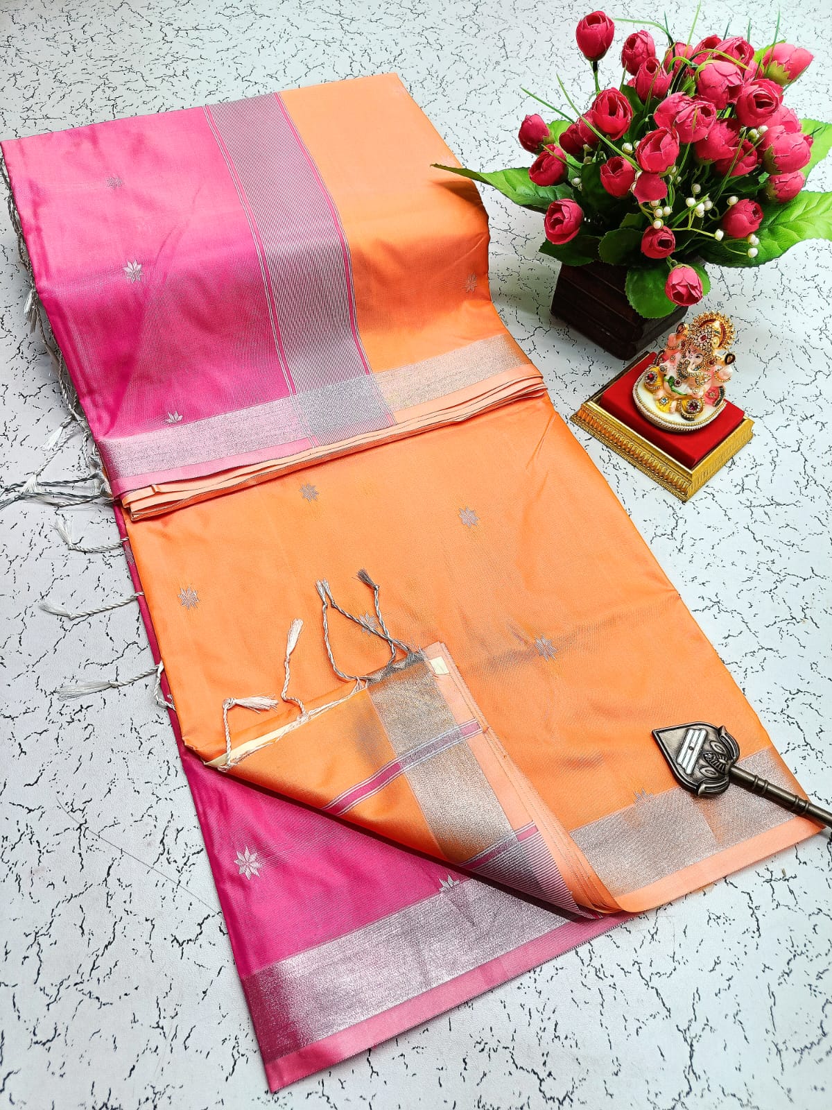 Maheswari Style Soft Silk Saree