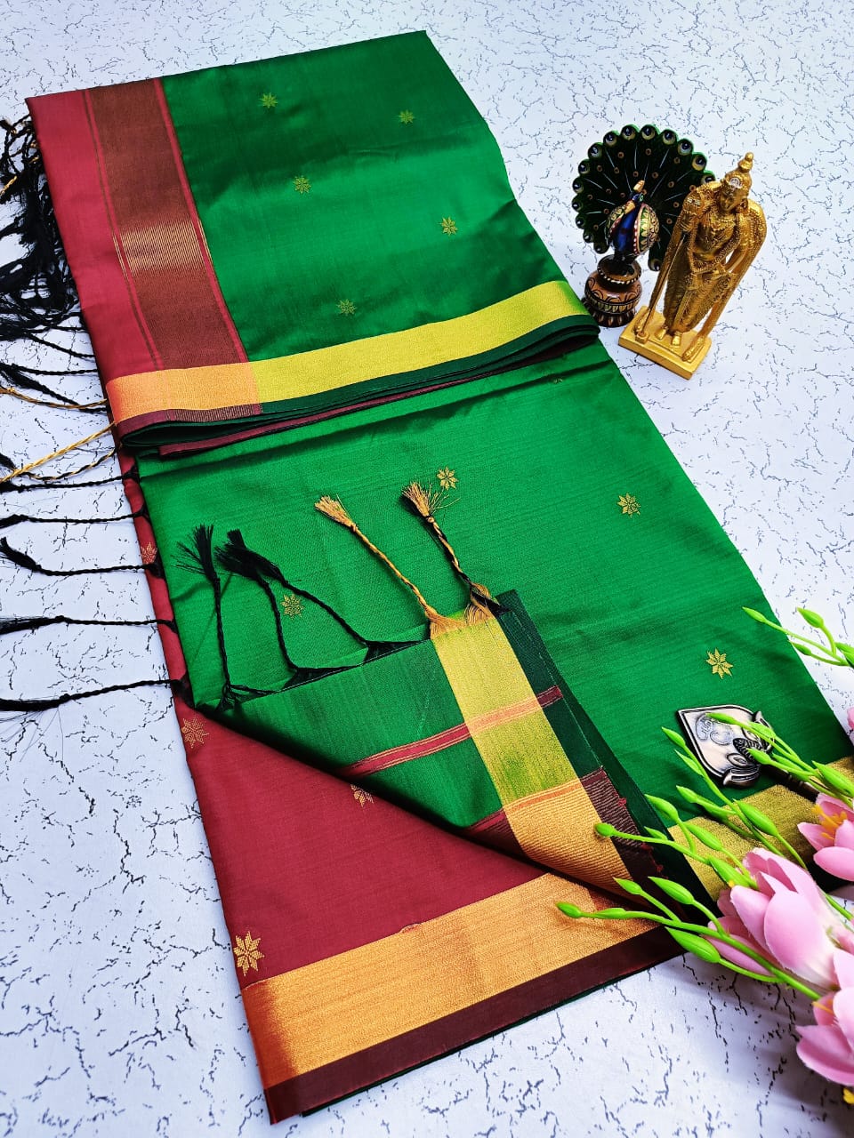 Maheswari Style Soft Silk Saree