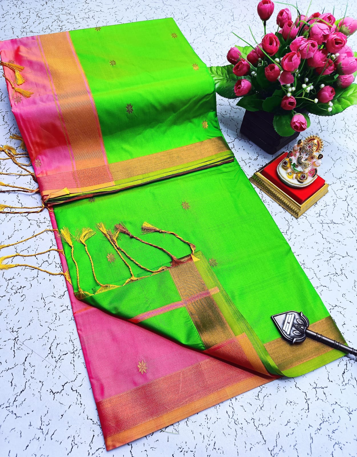 Maheswari Style Soft Silk Saree