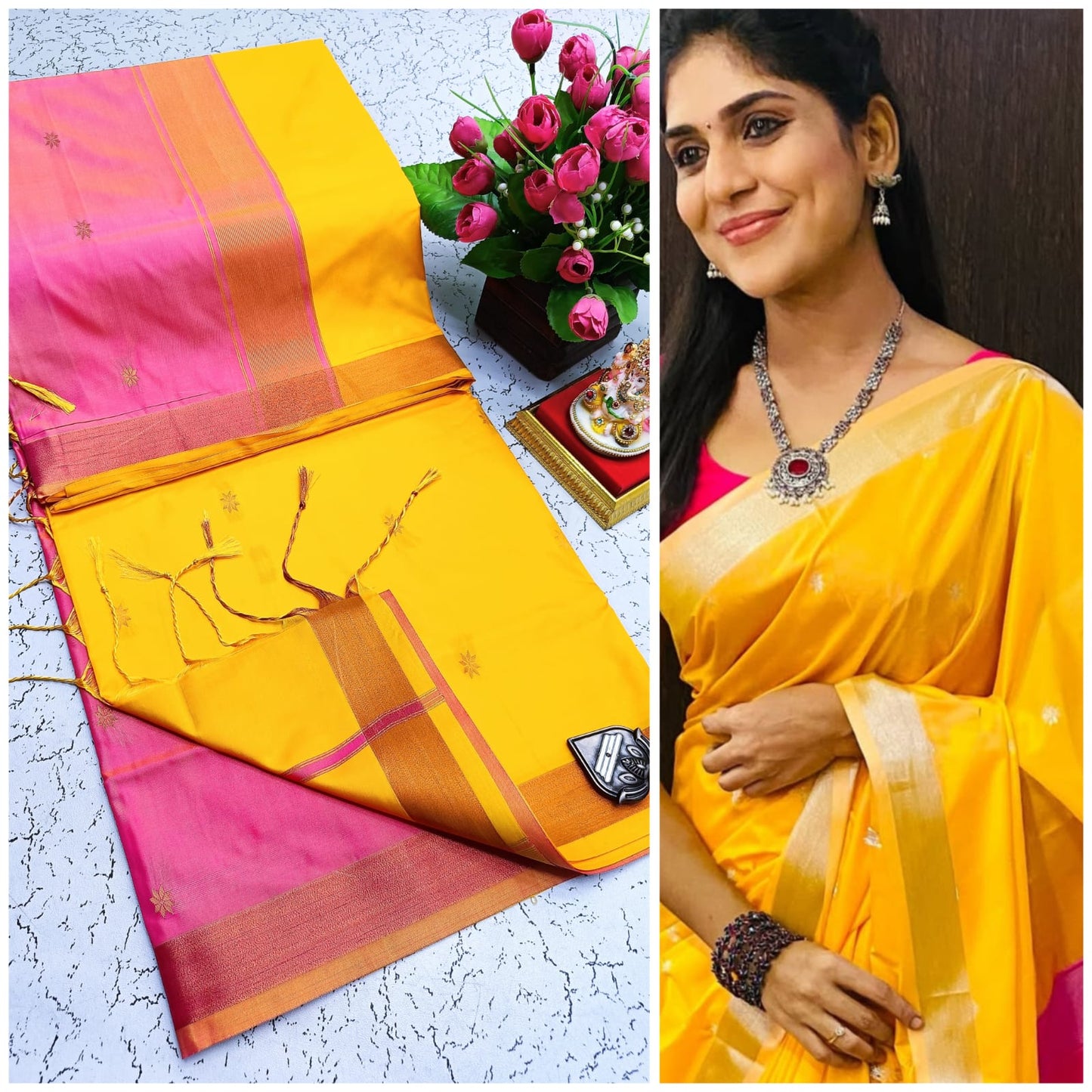Maheswari Style Soft Silk Saree