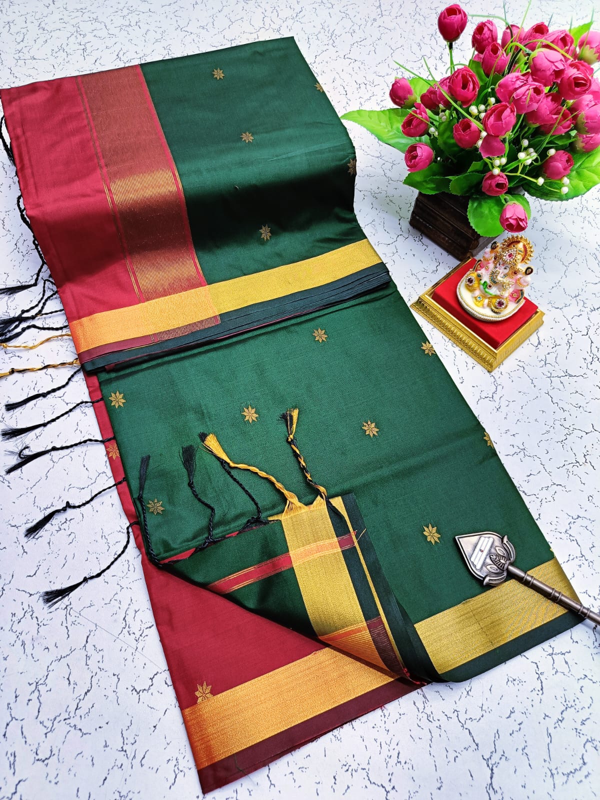 Maheswari Style Soft Silk Saree