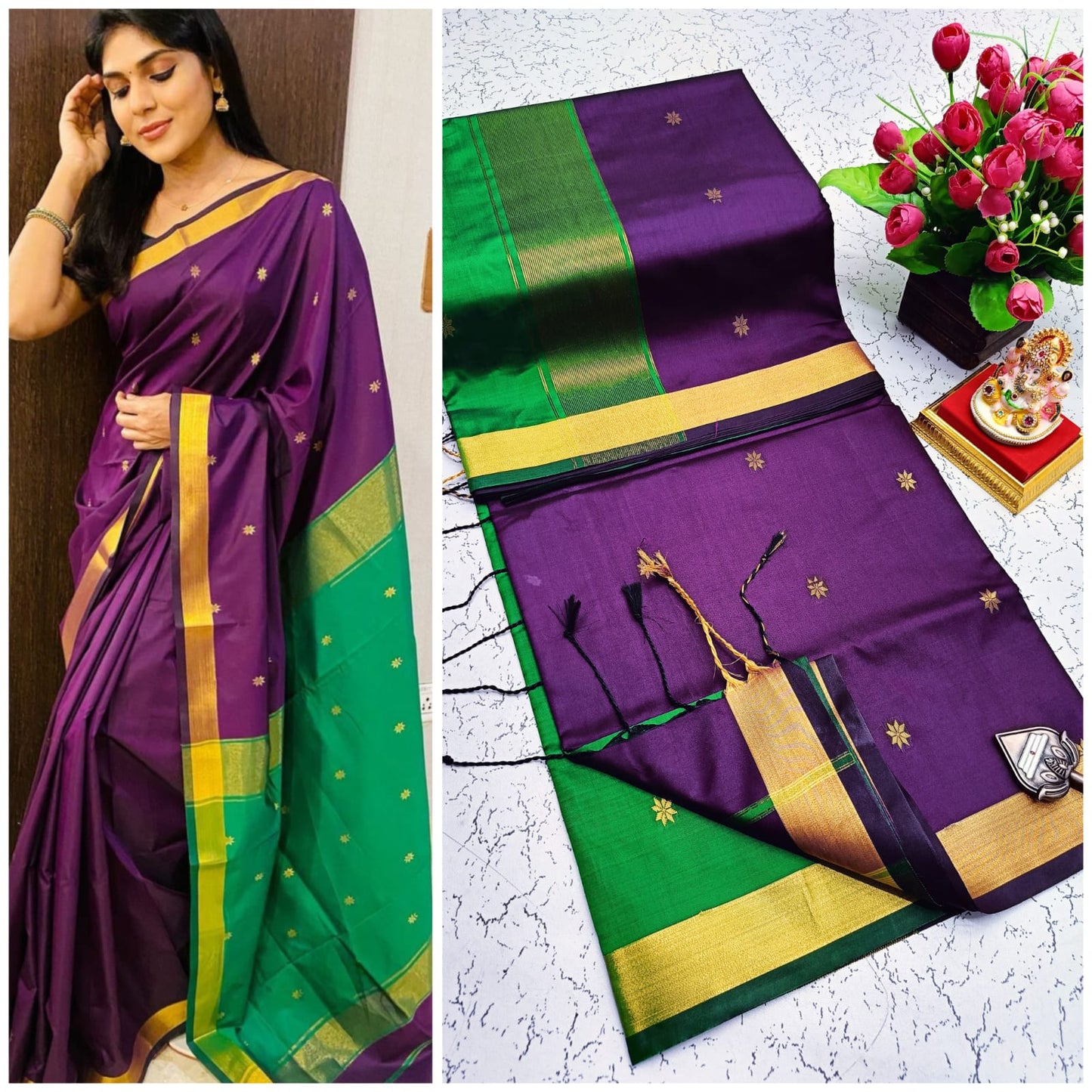 Maheswari Style Soft Silk Saree