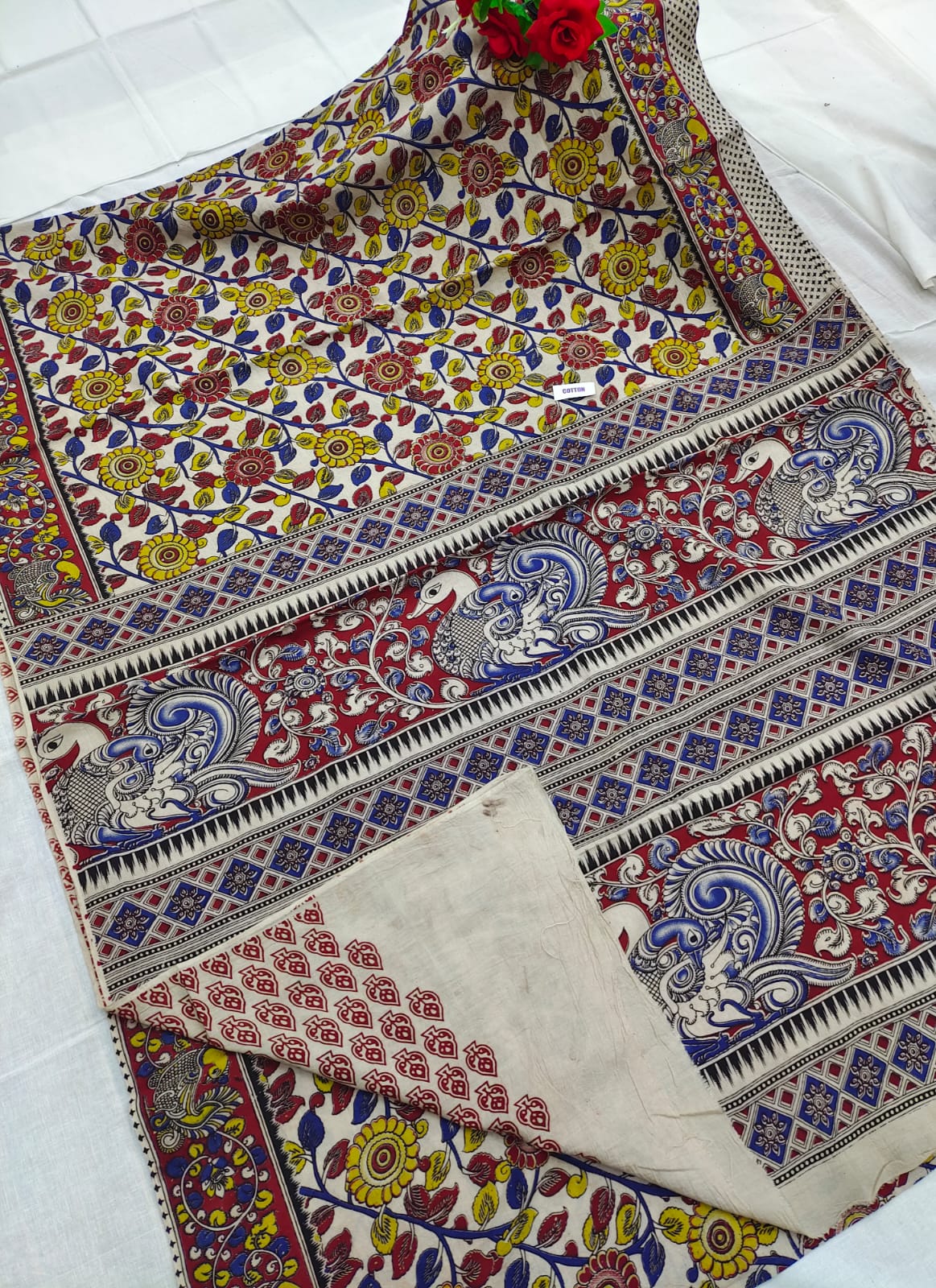 Kalamkari design printed saree
