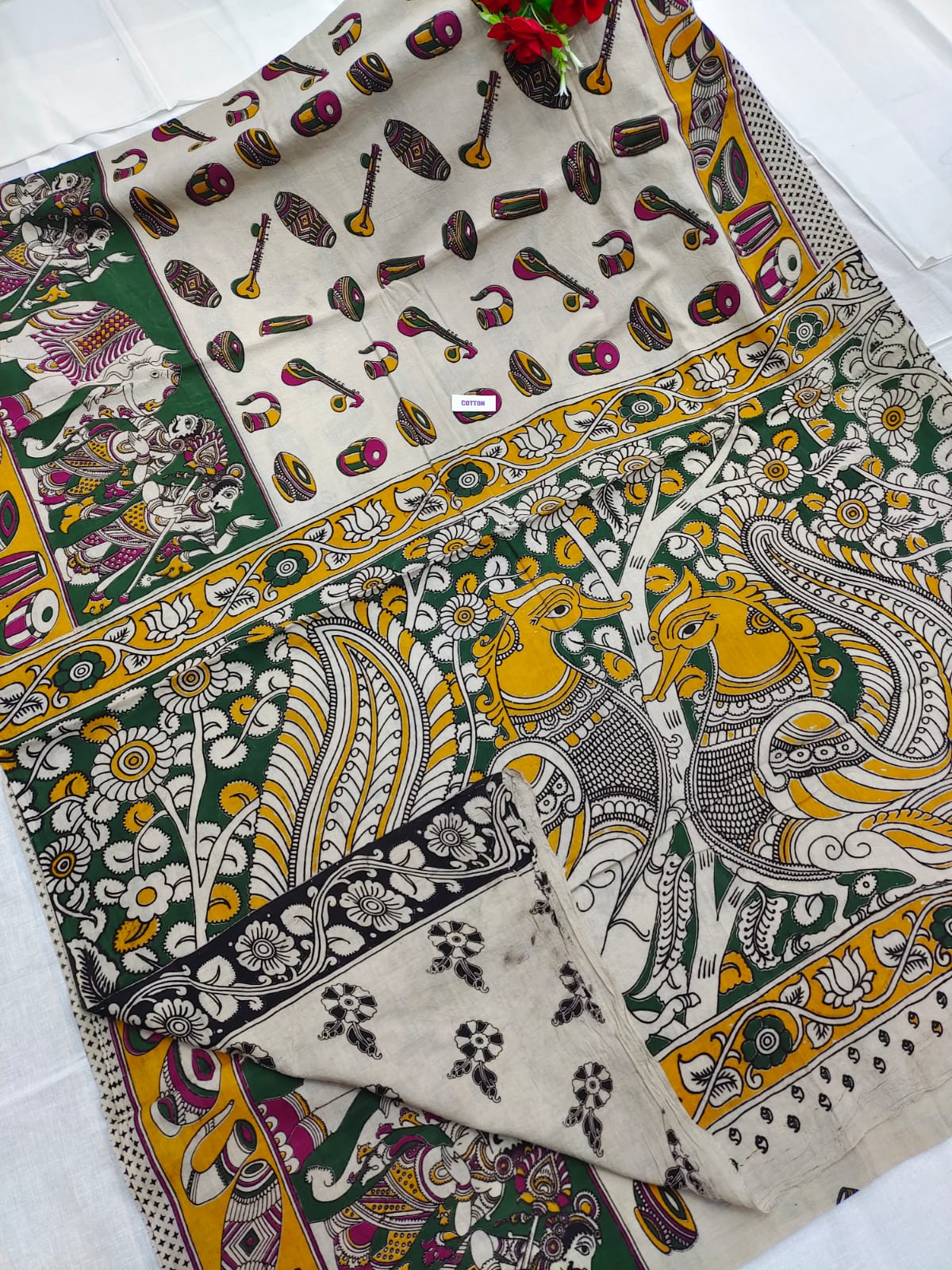 Kalamkari design printed saree
