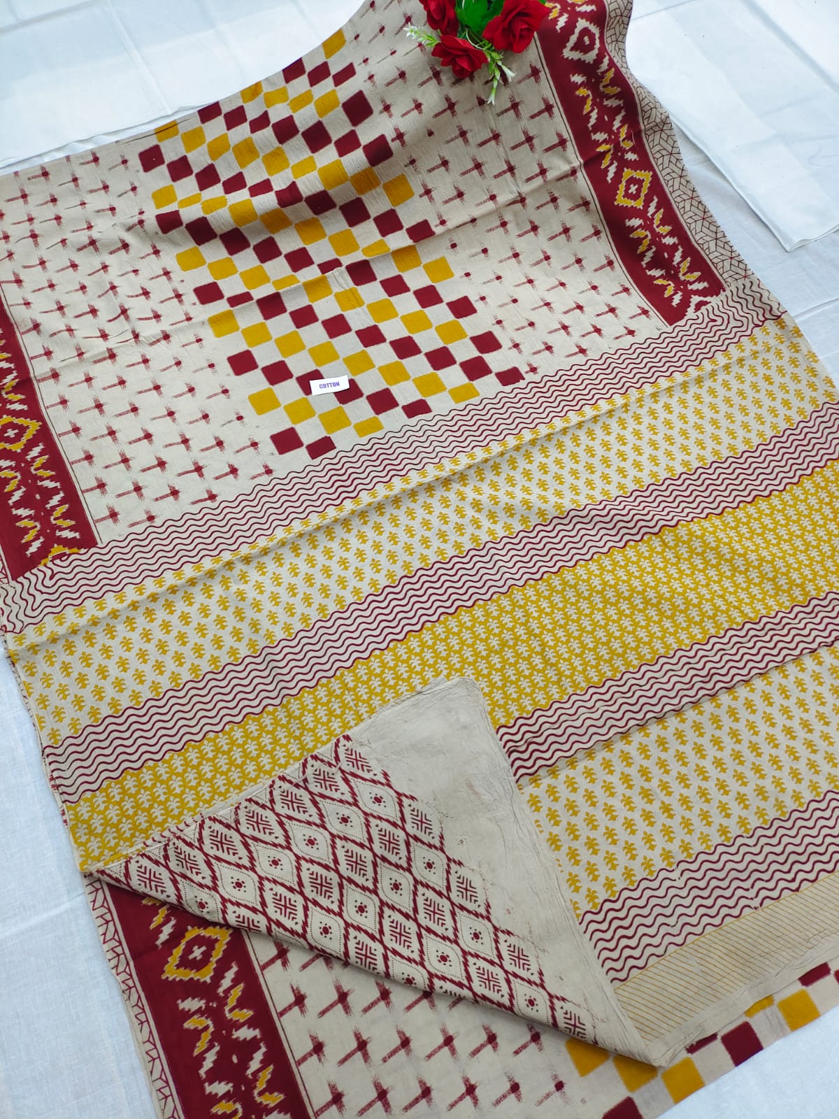 Kalamkari design printed saree