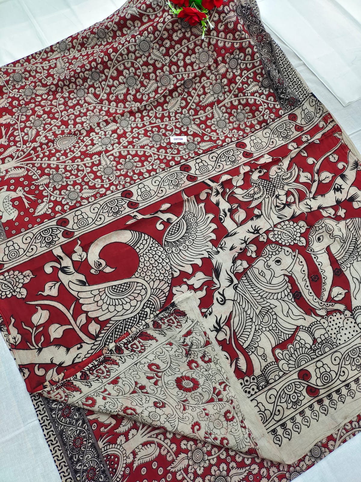 Kalamkari design printed saree