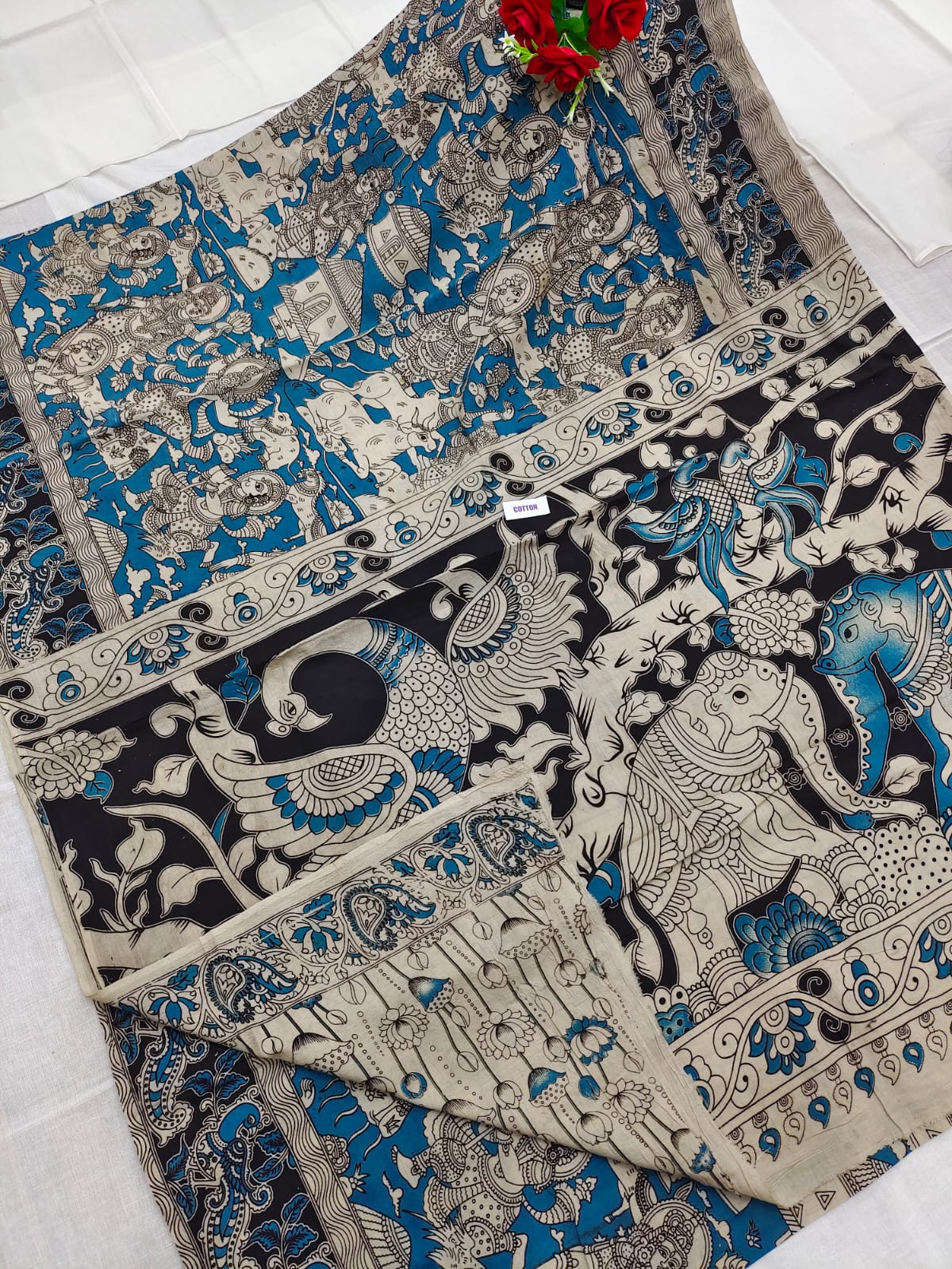 Kalamkari design printed saree