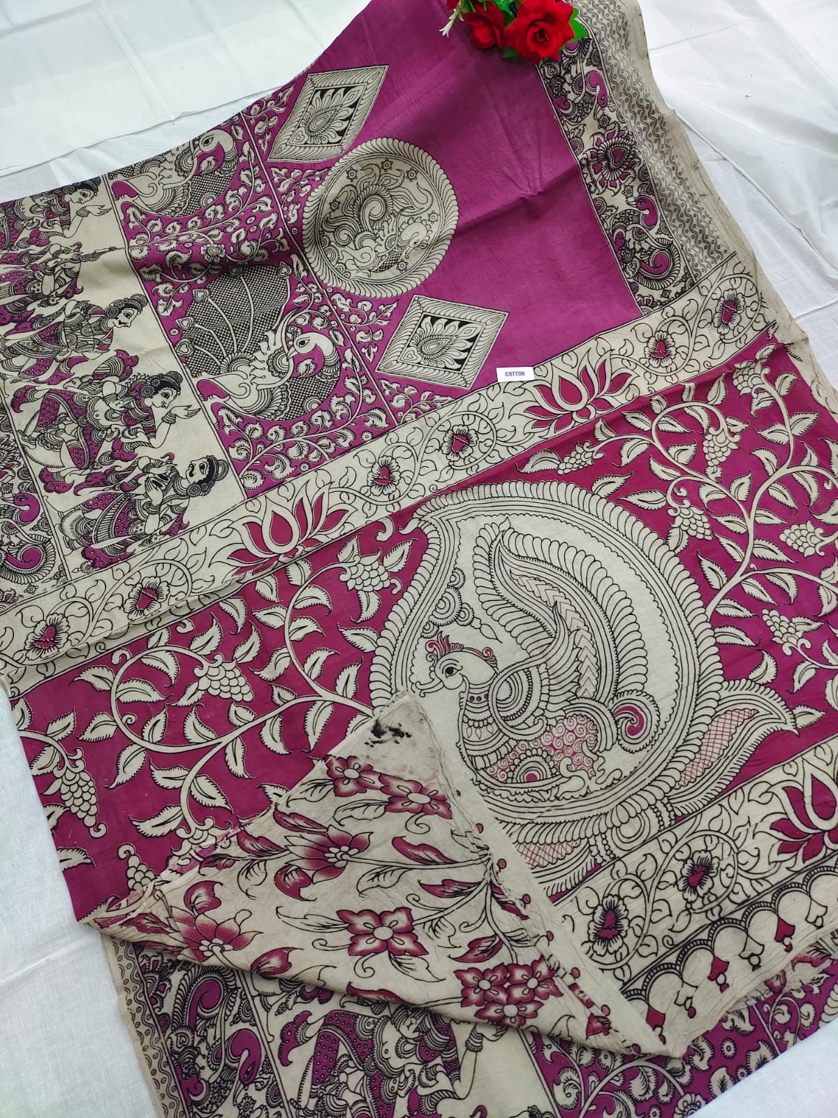 Kalamkari design printed saree
