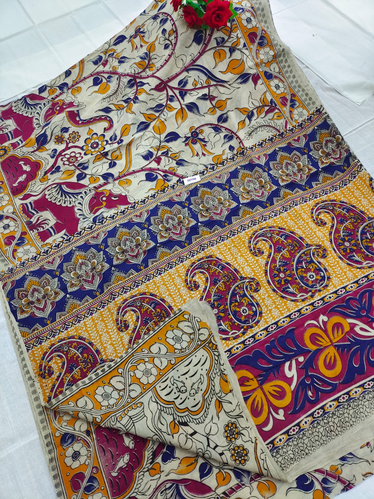 Kalamkari design printed saree