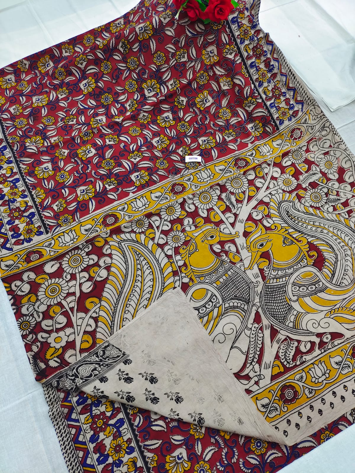 Kalamkari design printed saree