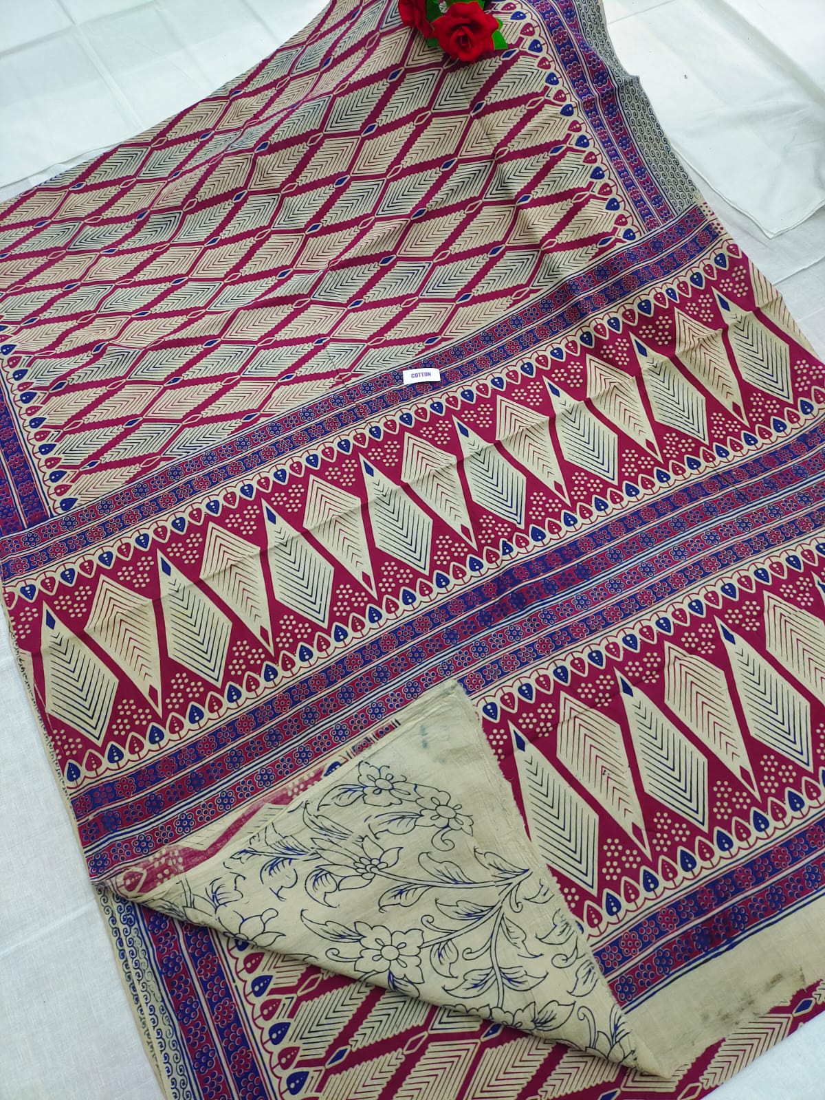 Kalamkari design printed saree