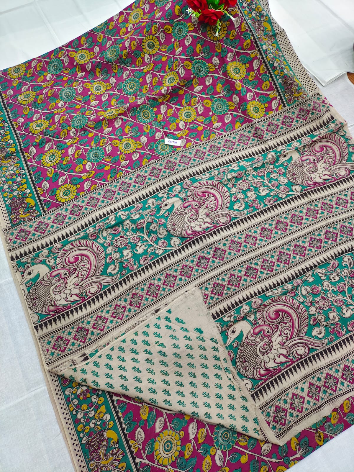 Kalamkari design printed saree