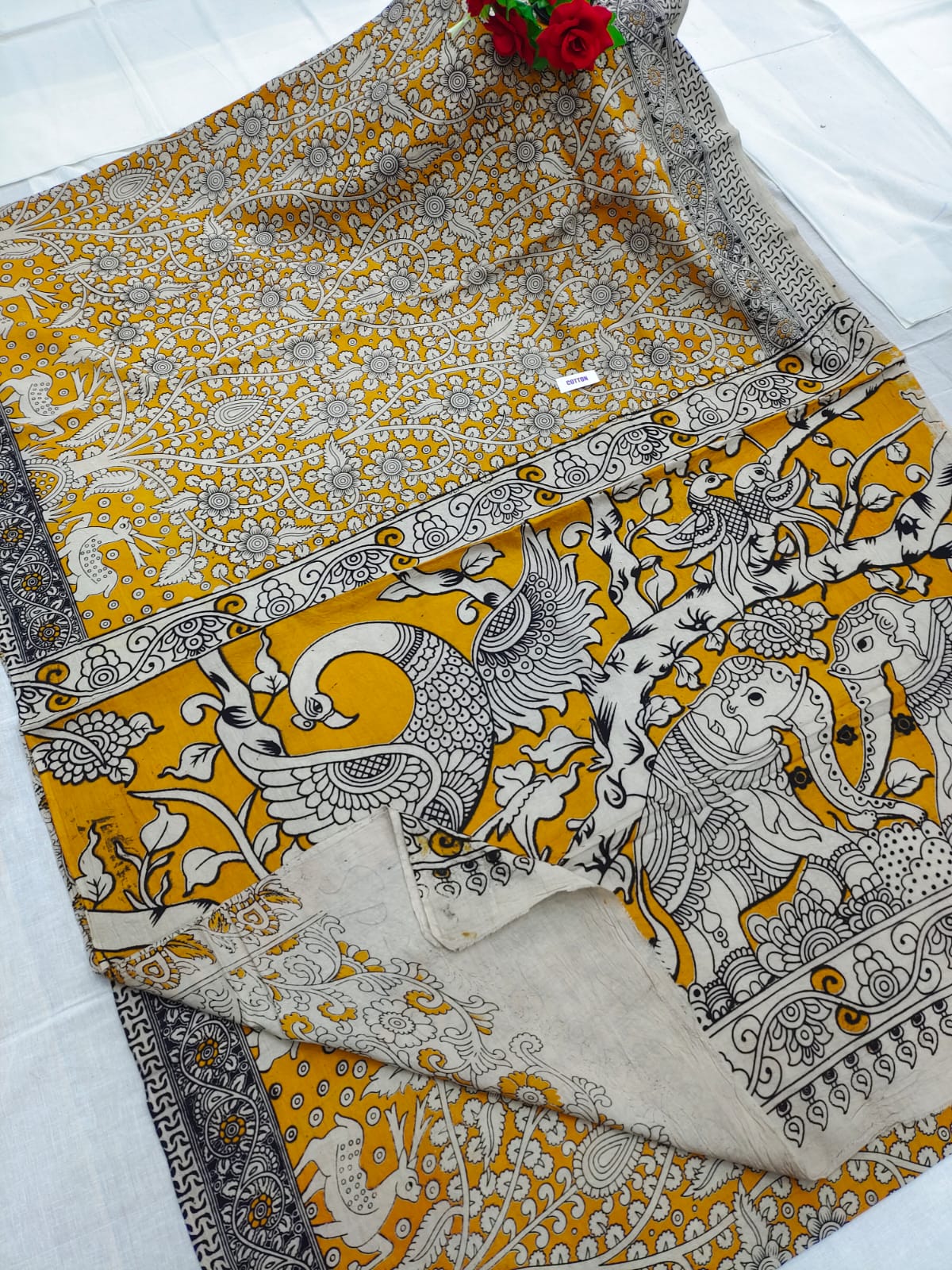 Kalamkari design printed saree