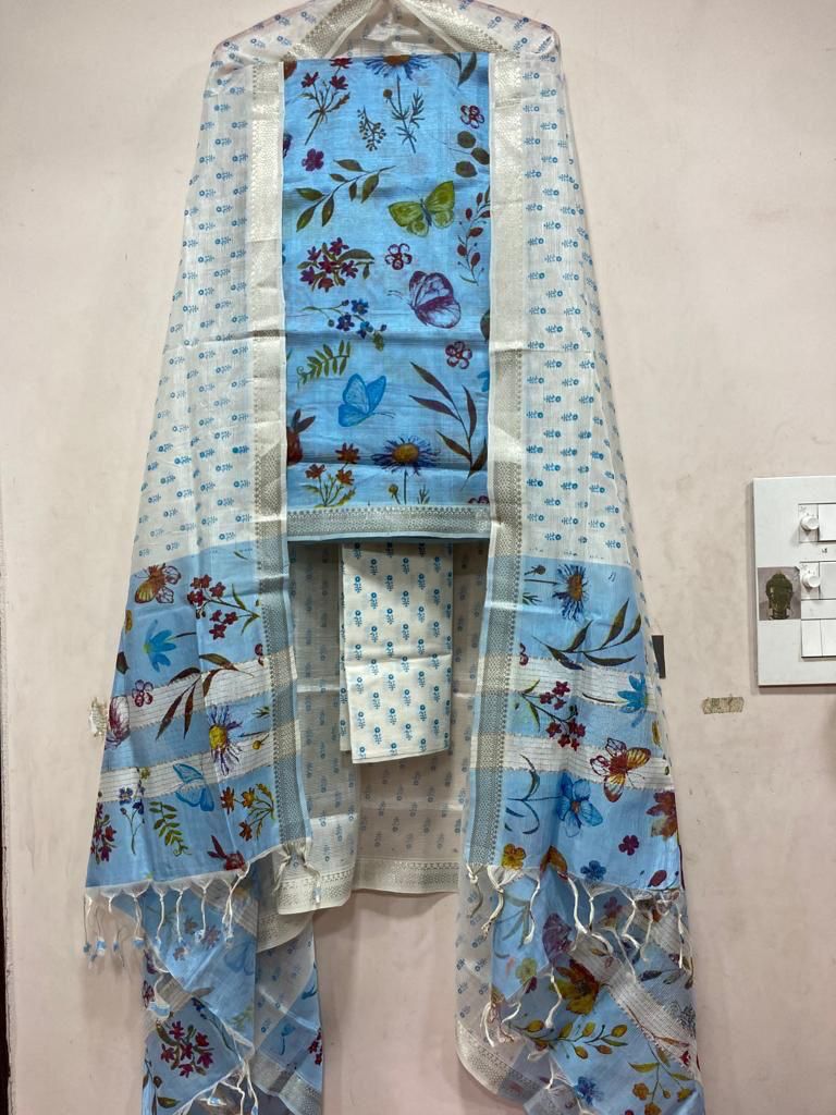 Mangalagiri pattu by cotton dress material