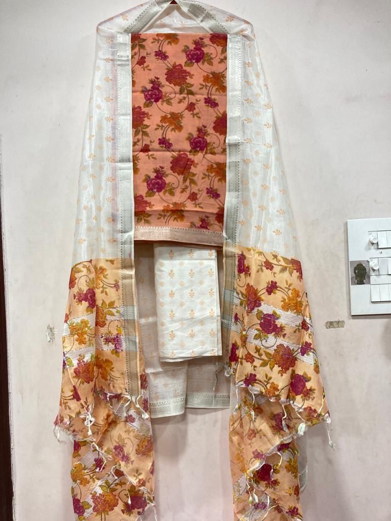 Mangalagiri pattu by cotton dress material