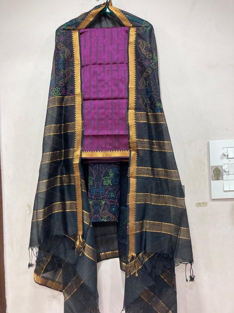 Mangalagiri pattu by cotton dress material