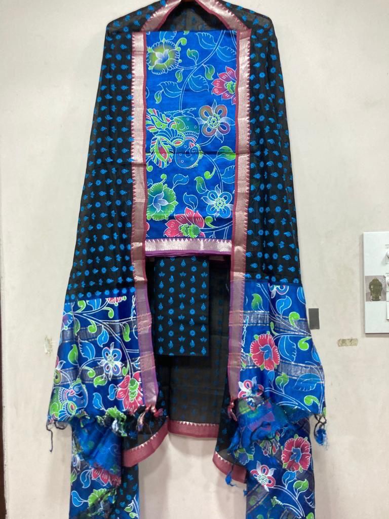 Mangalagiri pattu by cotton dress material