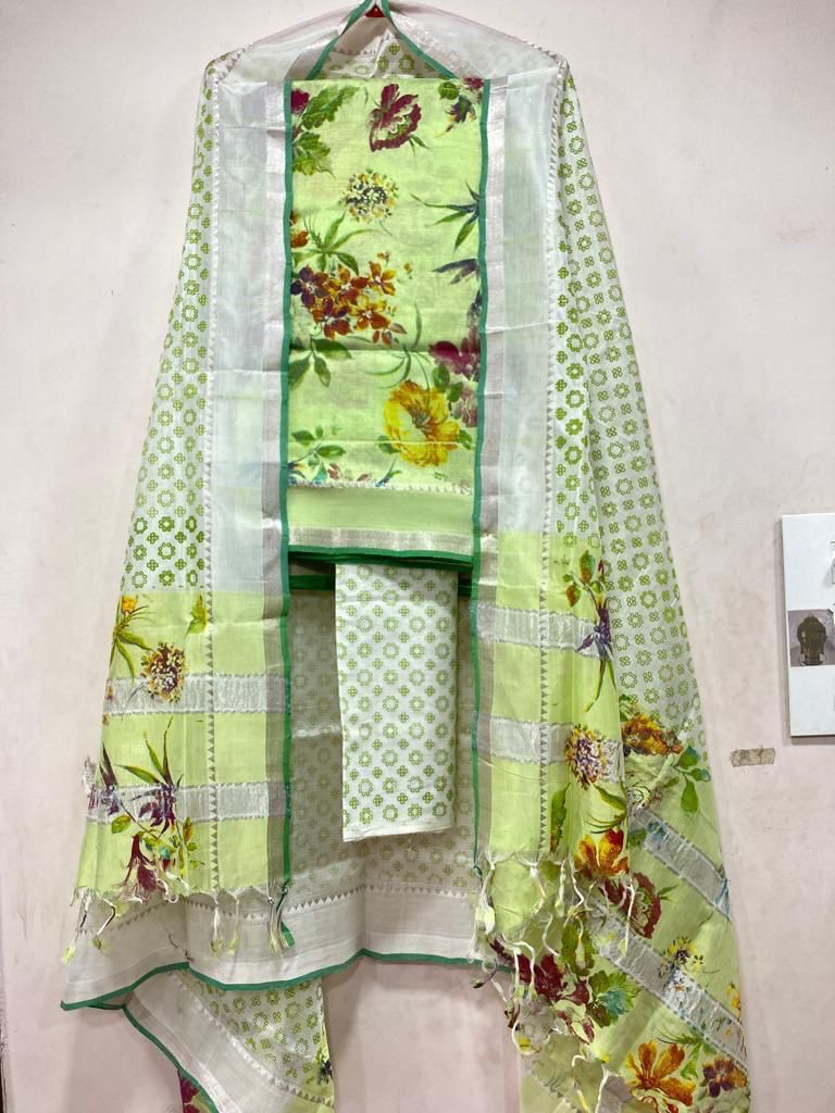Mangalagiri pattu by cotton dress material