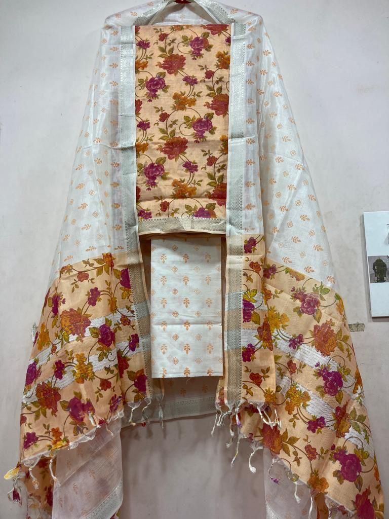 Mangalagiri pattu by cotton dress material