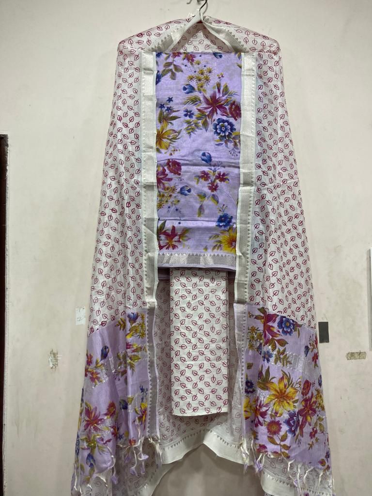 Mangalagiri pattu by cotton dress material