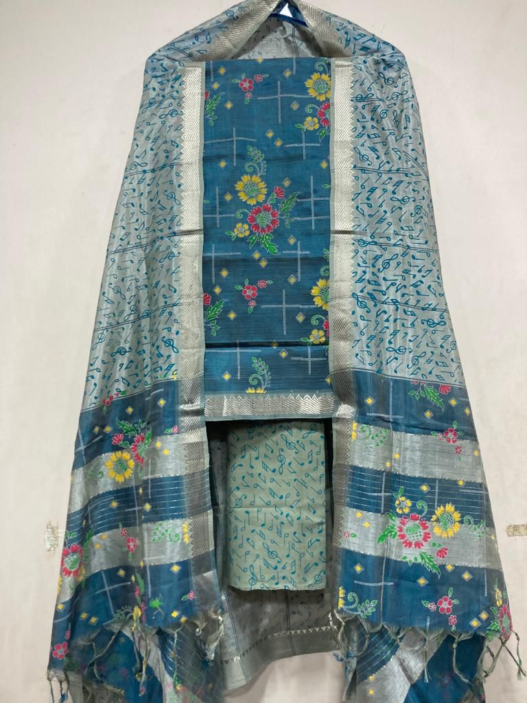 Mangalagiri pattu by cotton dress material