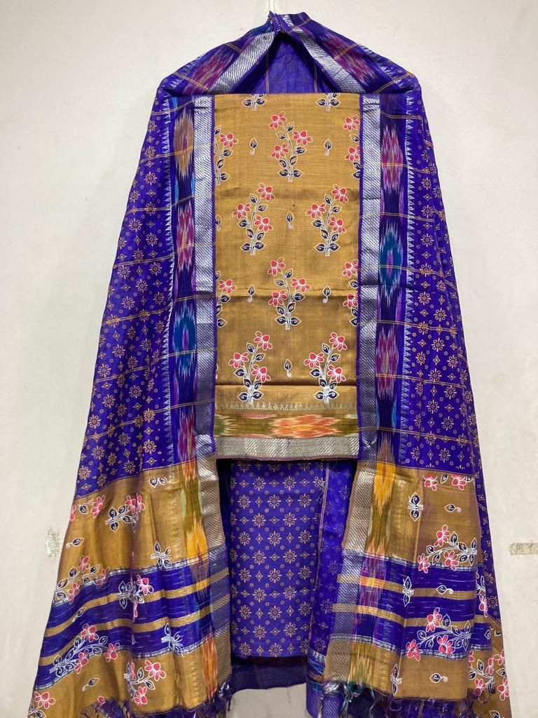 Mangalagiri pattu by cotton dress material
