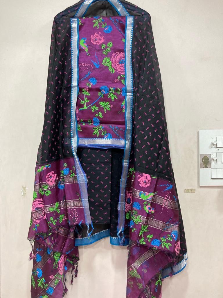 Mangalagiri pattu by cotton dress material