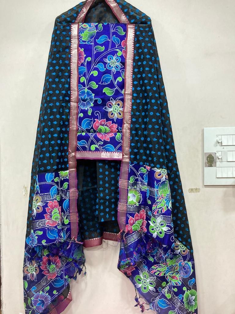 Mangalagiri pattu by cotton dress material
