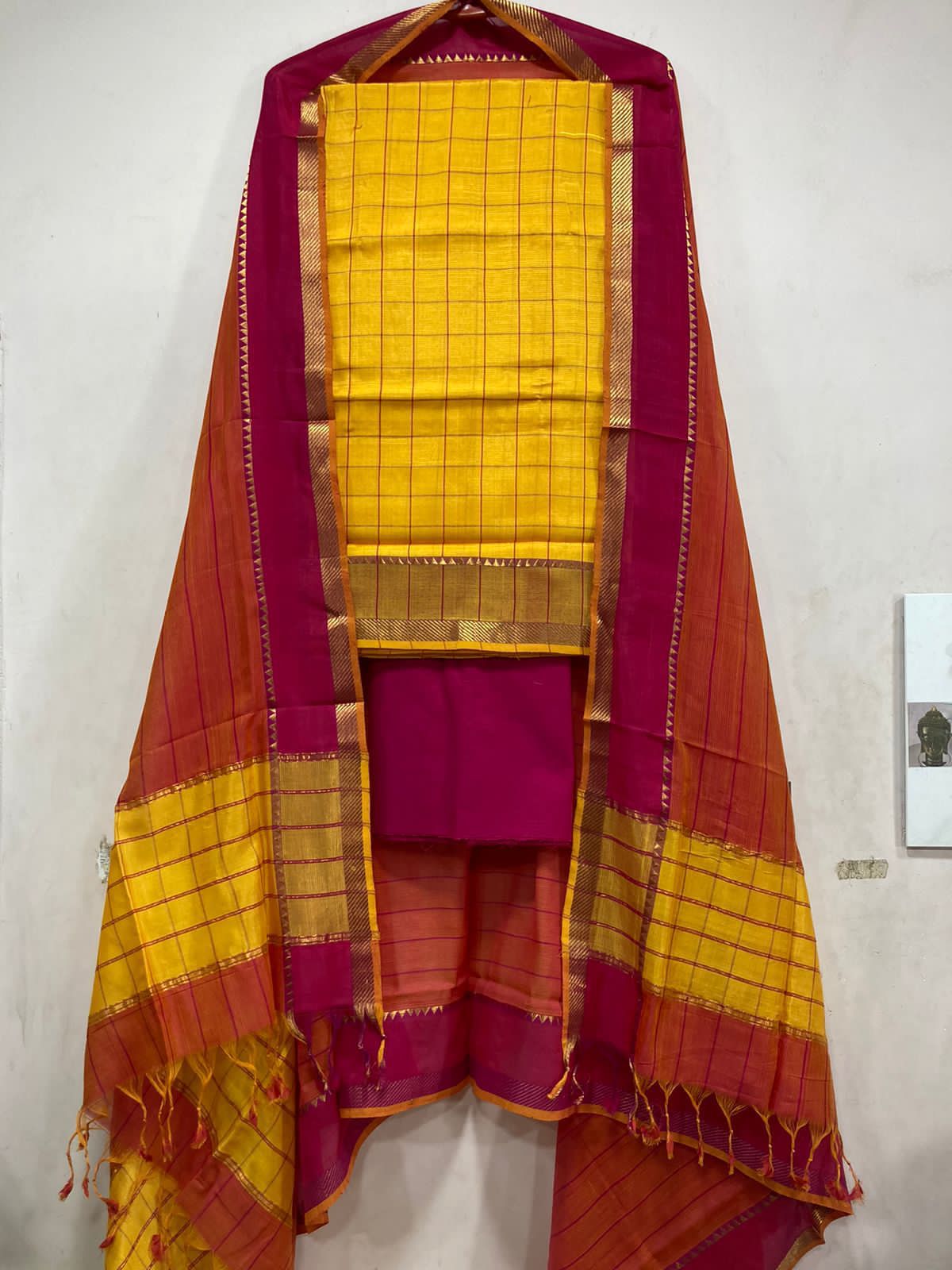 Mangalagiri pattu by cotton dress material