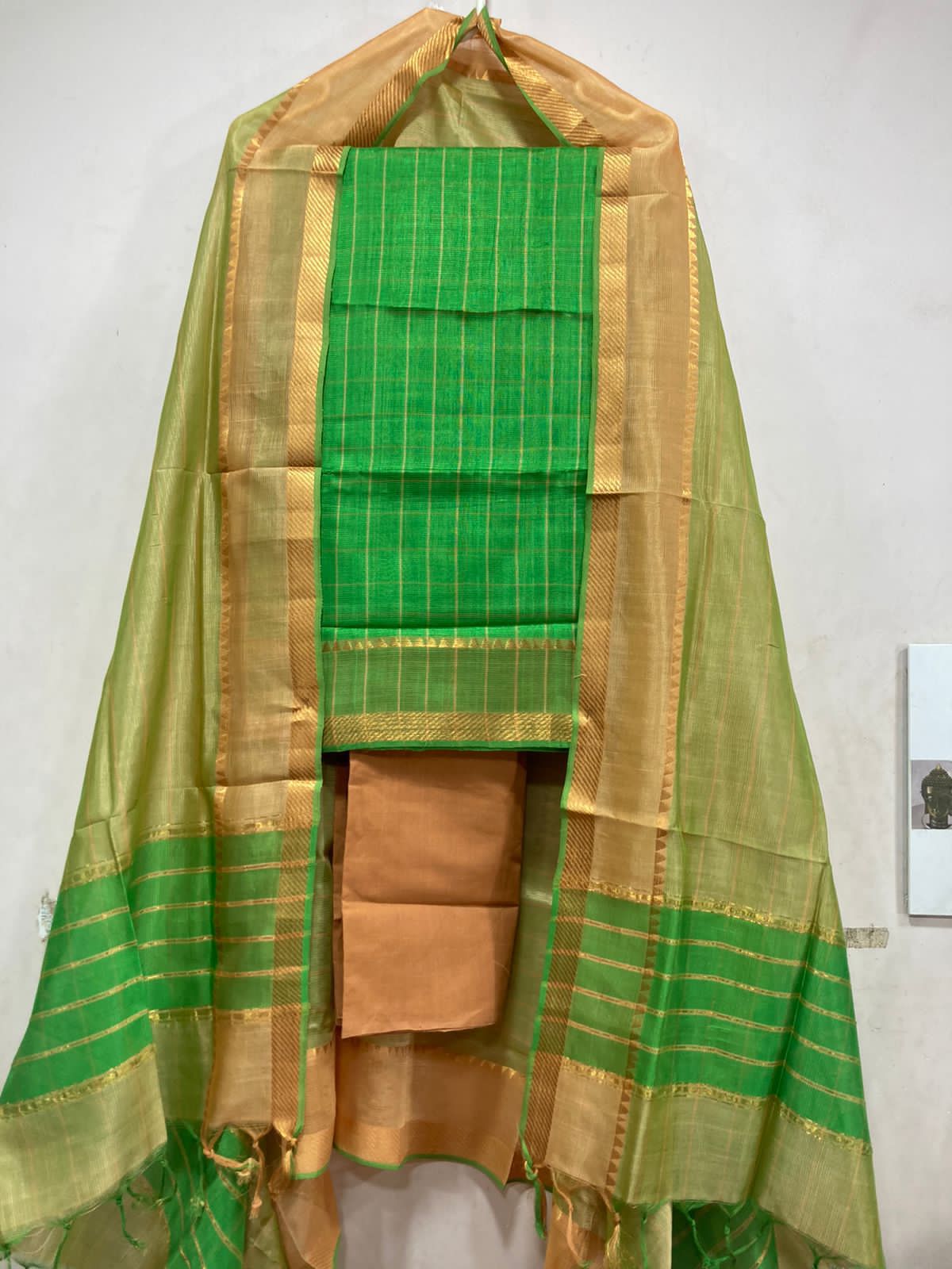 Mangalagiri pattu by cotton dress material