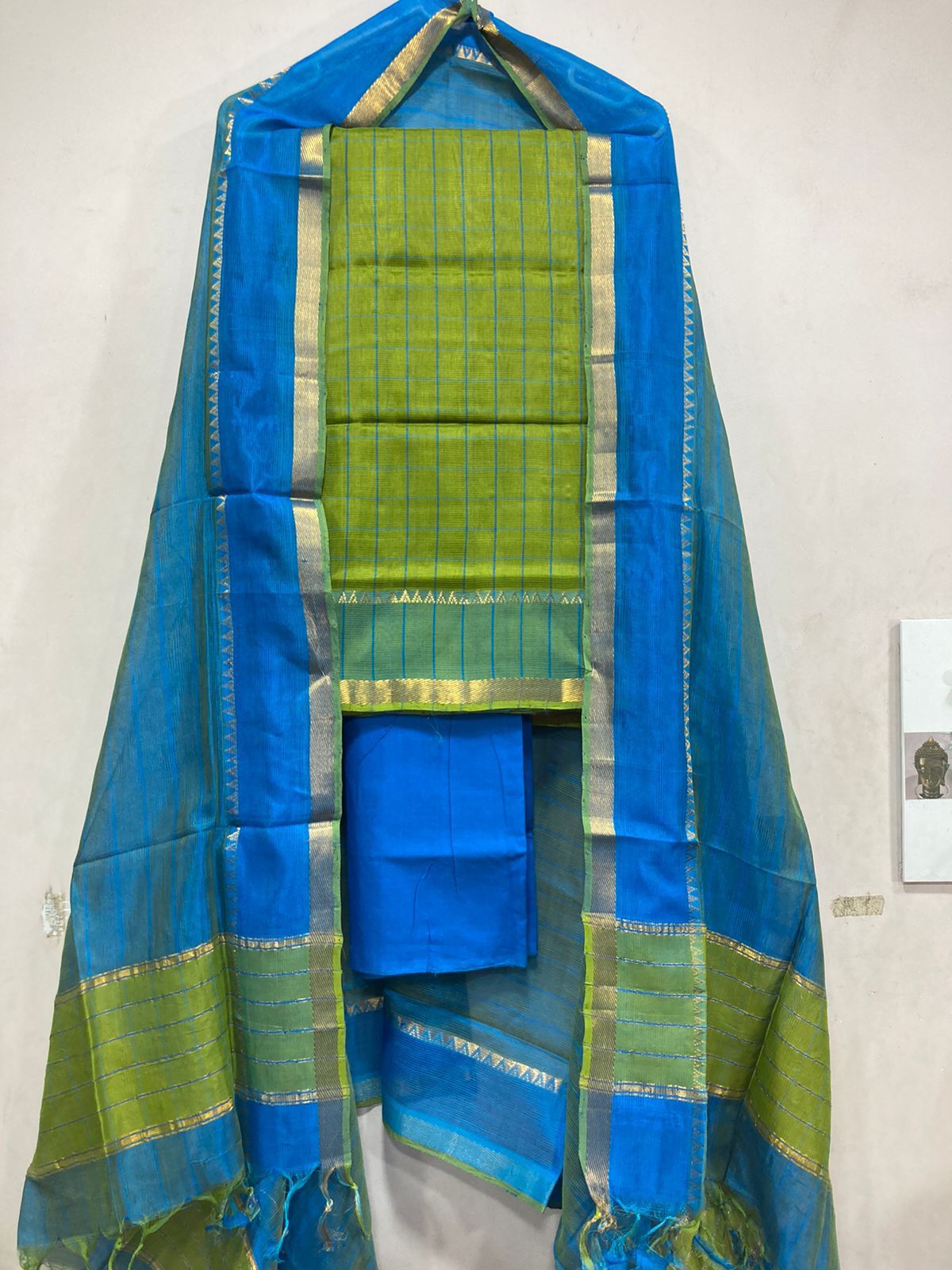 Mangalagiri pattu by cotton dress material