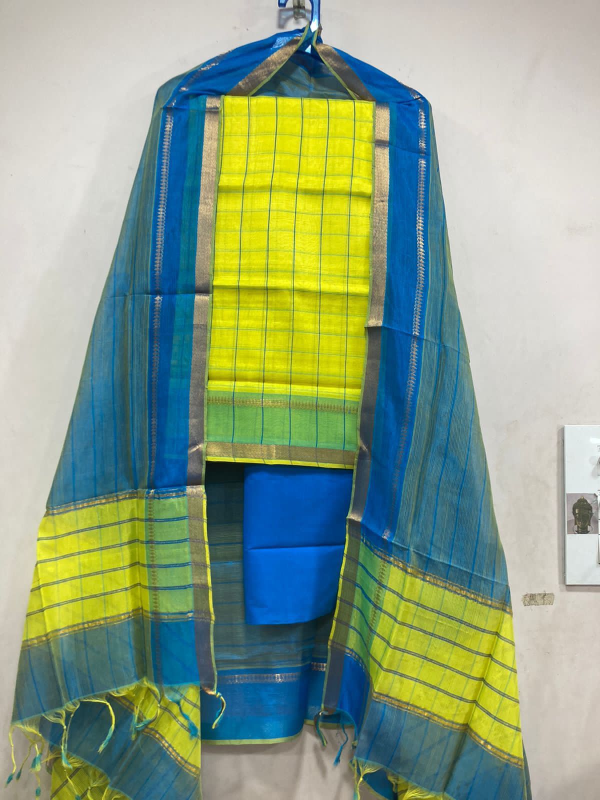 Mangalagiri pattu by cotton dress material