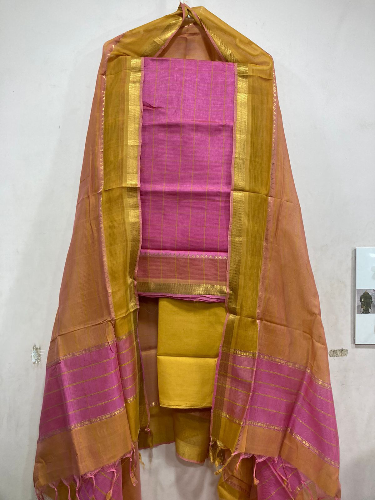 Mangalagiri pattu by cotton dress material